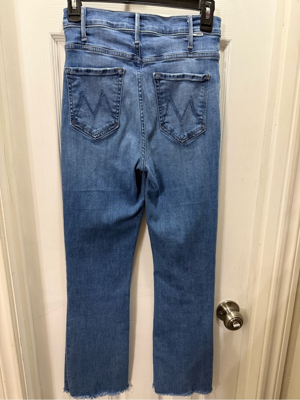 MOTHER The Hustler Ankle Fray Jeans - Light Blue - Picture 2 of 7